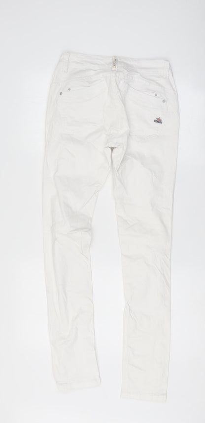 Womens UK Size XS Buena Vista Regular Fit Skinny White Jeans