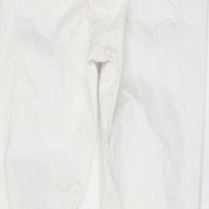 Womens UK Size XS Buena Vista Regular Fit Skinny White Jeans