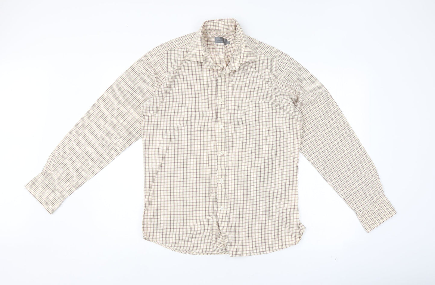 Mens UK Size 15 John Lewis Multicoloured  Button-Up Long Sleeve Casual Shirt