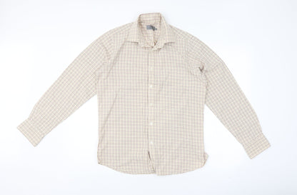 Mens UK Size 15 John Lewis Multicoloured  Button-Up Long Sleeve Casual Shirt