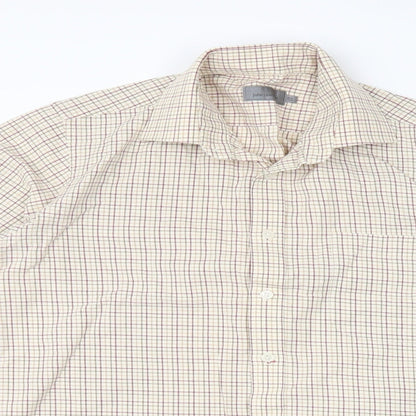 Mens UK Size 15 John Lewis Multicoloured  Button-Up Long Sleeve Casual Shirt