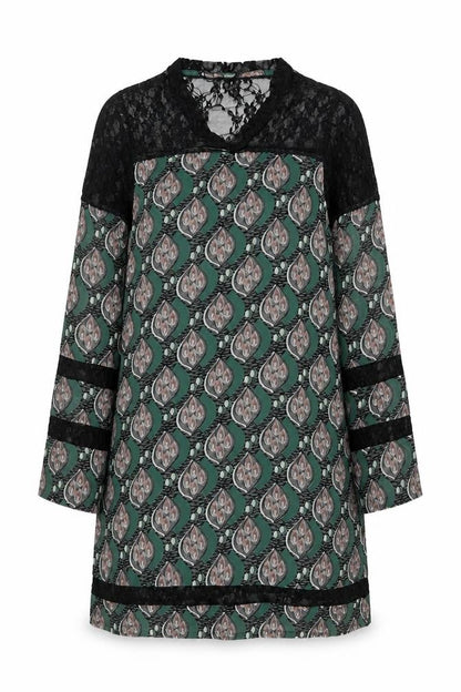 mismash Womens Green Argyle/Diamond  Shift  Size M