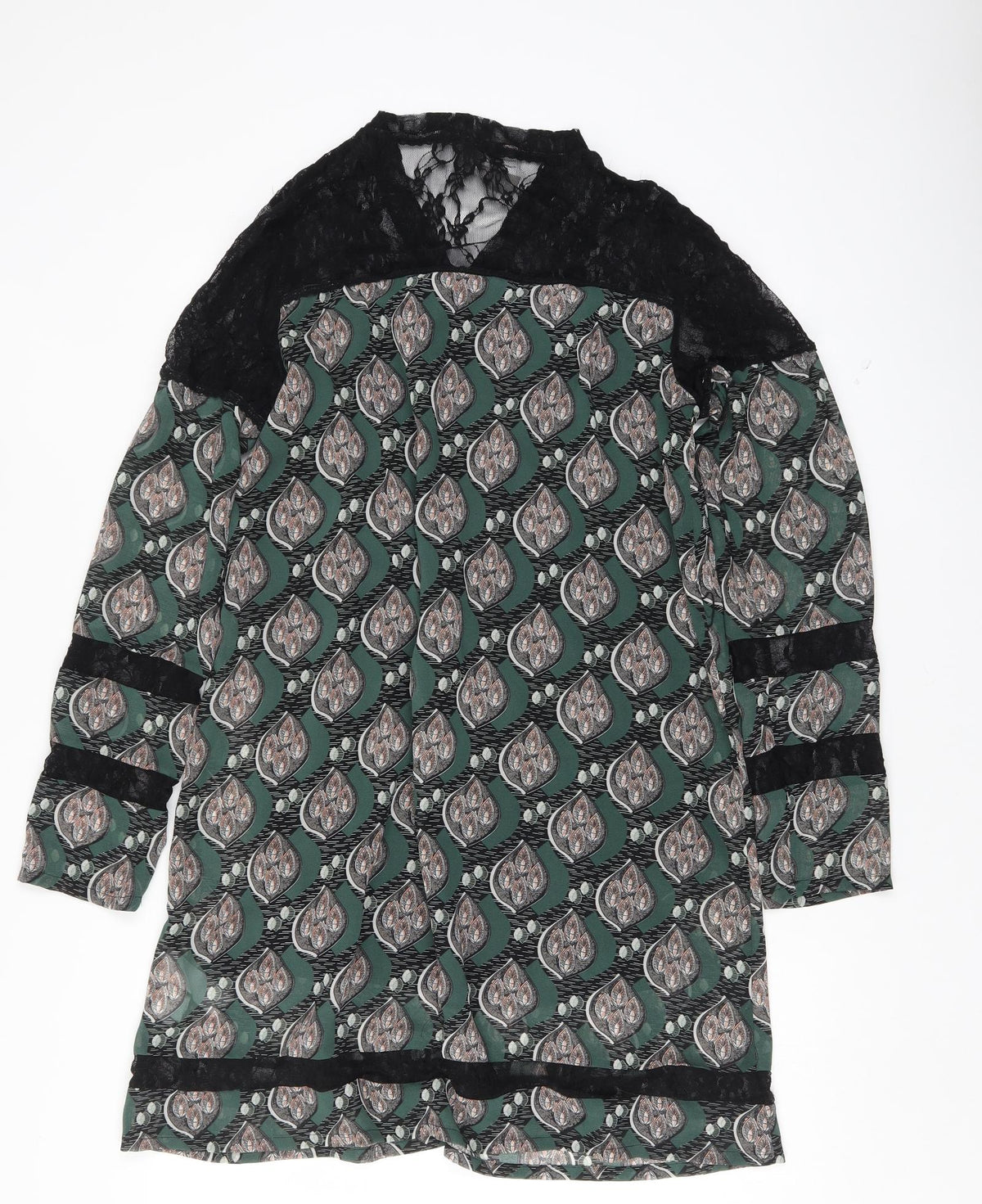 mismash Womens Green Argyle/Diamond  Shift  Size M