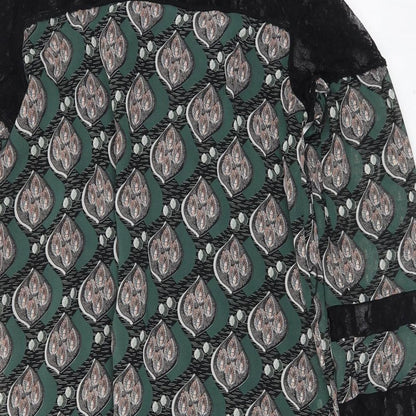 mismash Womens Green Argyle/Diamond  Shift  Size M