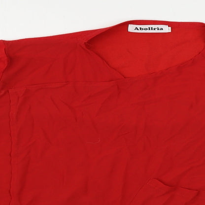 Abollria   Womens Red   Cardigan Jumper Size S