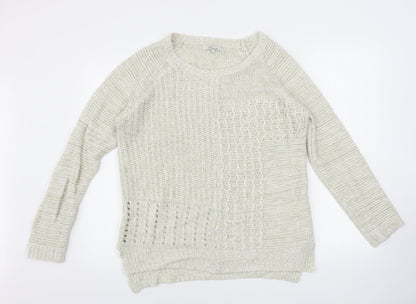 Womens UK Size M Peacocks Ivory Pullover Jumper