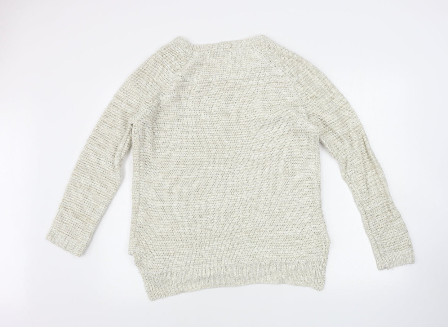 Womens UK Size M Peacocks Ivory Pullover Jumper
