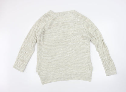 Womens UK Size M Peacocks Ivory Pullover Jumper