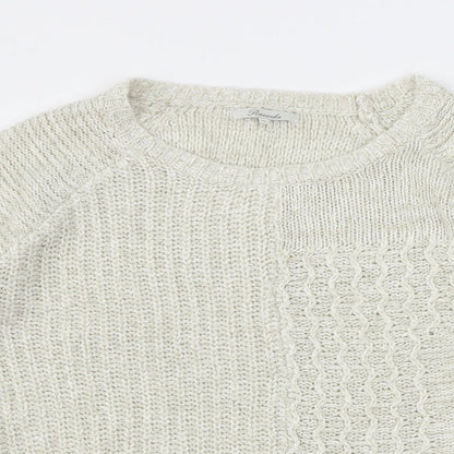 Womens UK Size M Peacocks Ivory Pullover Jumper