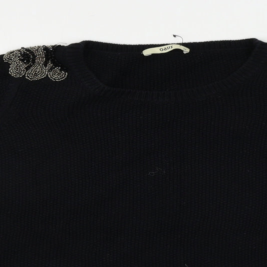 Womens UK Size XS Oasis Beige Pullover Jumper