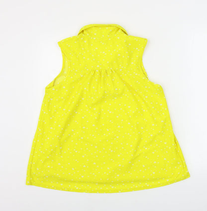 Womens UK Size 14 NEXT Yellow Basic Blouse