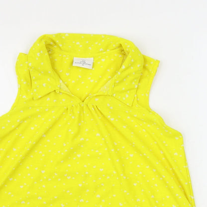 Womens UK Size 14 NEXT Yellow Basic Blouse