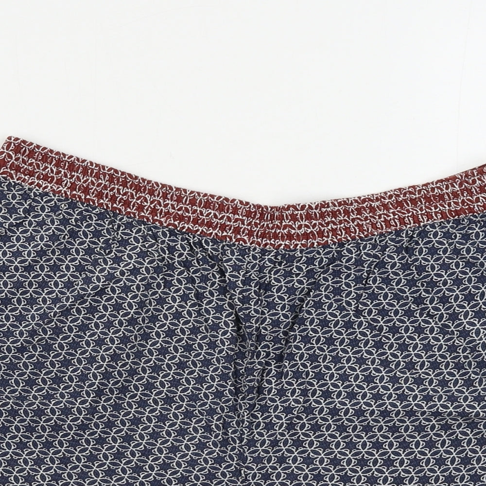 Papaya Womens Blue Geometric  Hot Pants Shorts Size 8