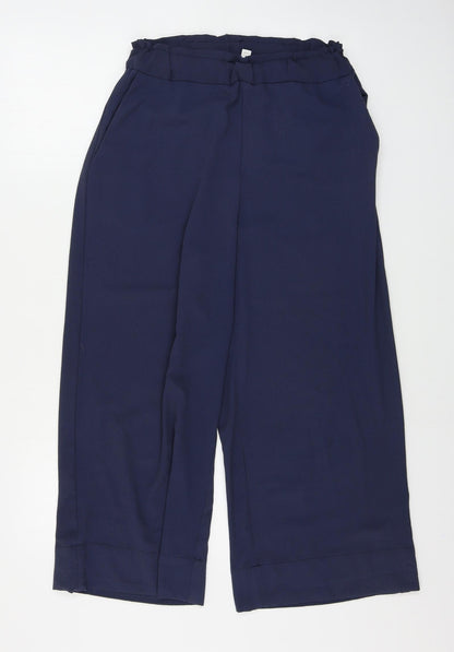 Womens UK Size 8 H&M Regular Fit  Blue Trousers