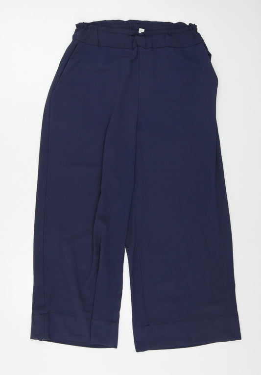 Womens UK Size 8 H&M Regular Fit  Blue Trousers