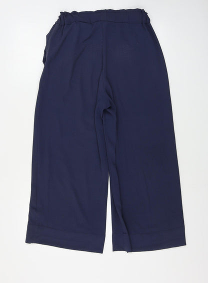 Womens UK Size 8 H&M Regular Fit  Blue Trousers