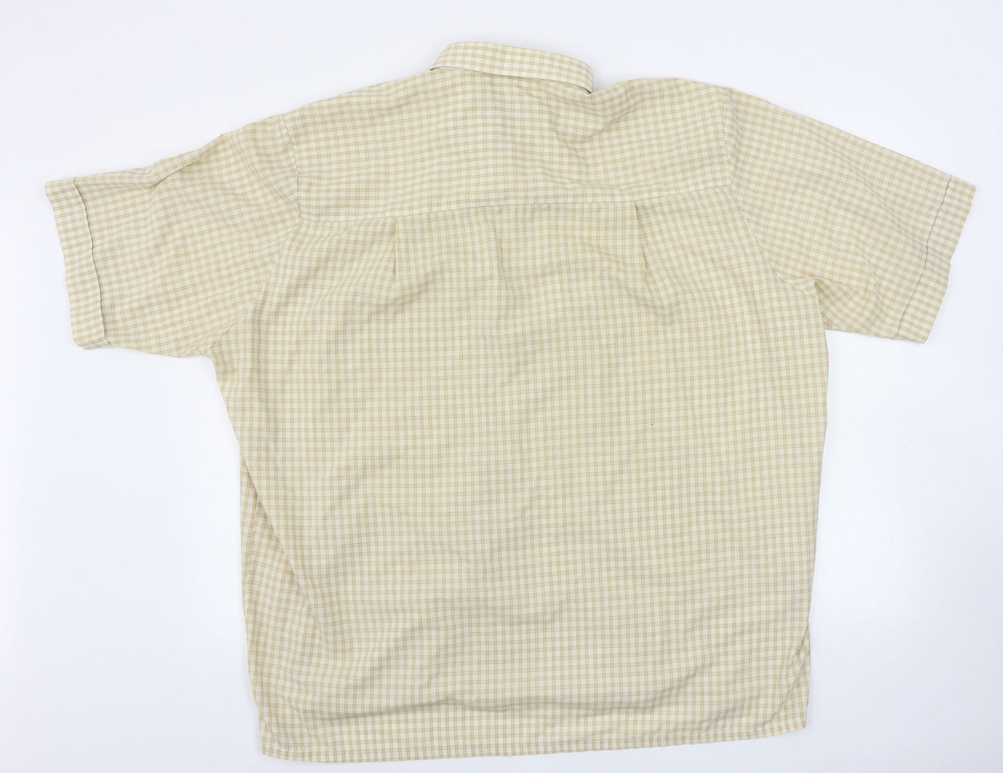 Bar Harbour  Mens Beige Check   Button-Up Size XL