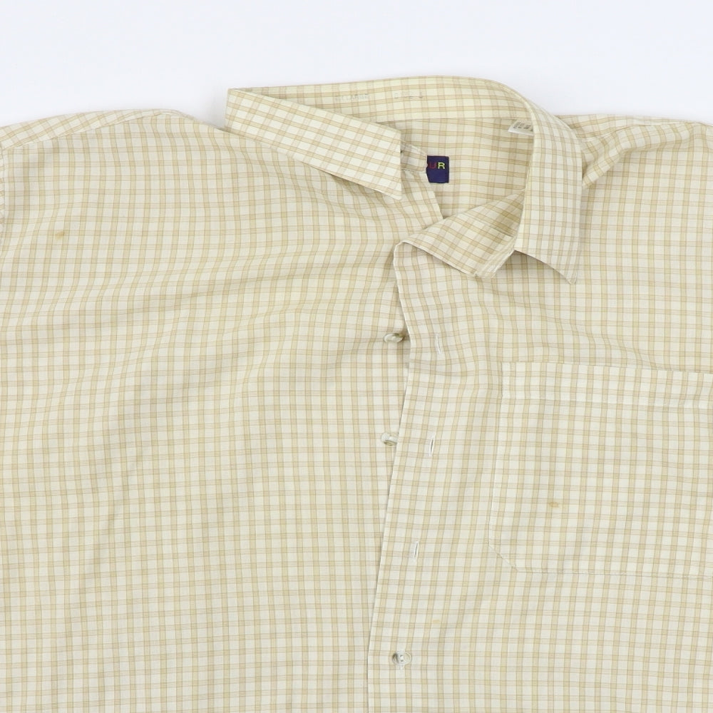 Bar Harbour  Mens Beige Check   Button-Up Size XL
