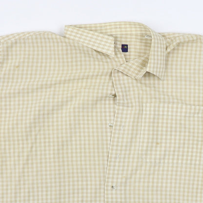 Bar Harbour  Mens Beige Check   Button-Up Size XL