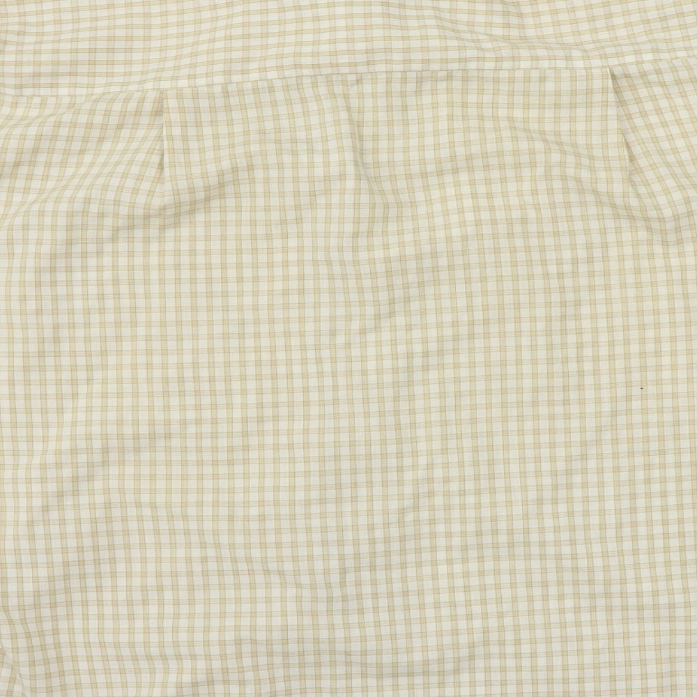 Bar Harbour  Mens Beige Check   Button-Up Size XL