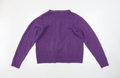 EWM  Womens Purple   Cape Jumper Size L