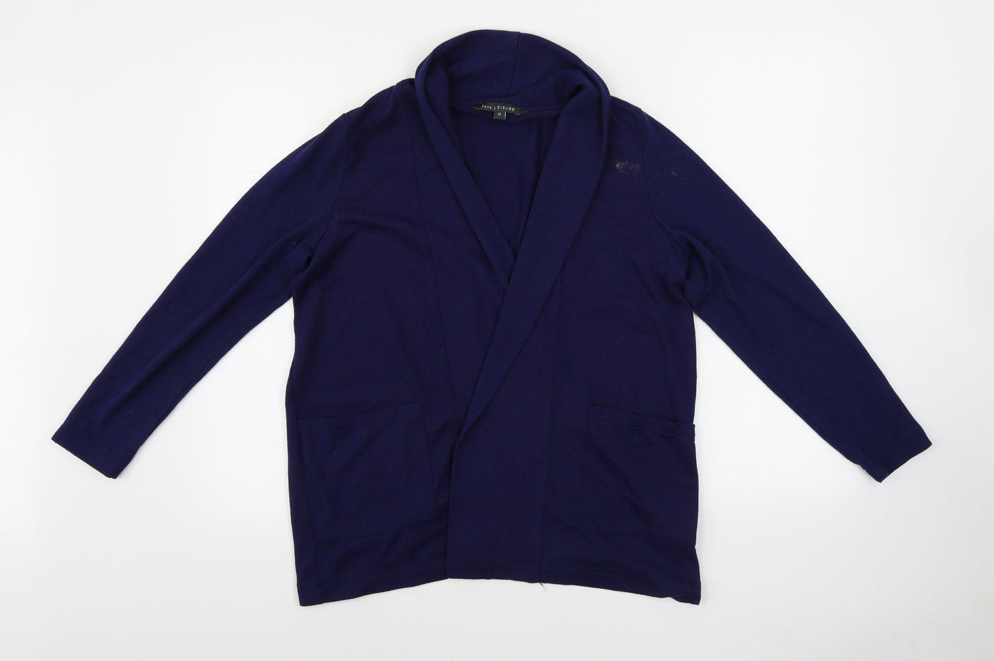 Womens UK Size 12 Love Leisure Blue Cardigan Jumper