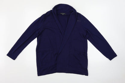 Womens UK Size 12 Love Leisure Blue Cardigan Jumper