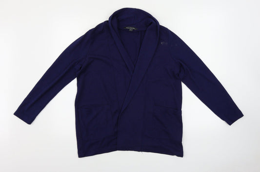 Womens UK Size 12 Love Leisure Blue Cardigan Jumper