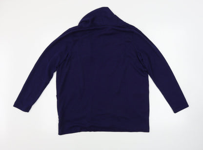Womens UK Size 12 Love Leisure Blue Cardigan Jumper