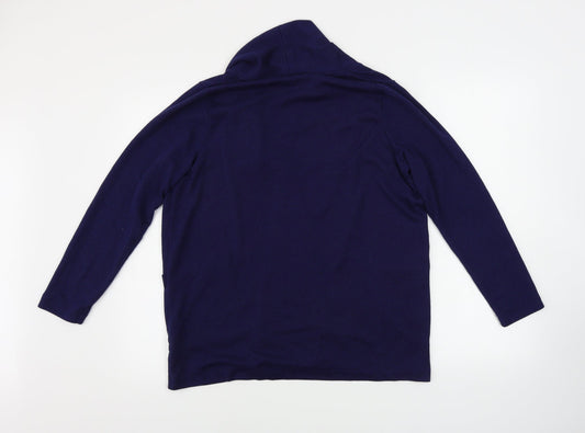 Womens UK Size 12 Love Leisure Blue Cardigan Jumper