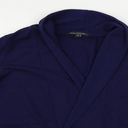 Womens UK Size 12 Love Leisure Blue Cardigan Jumper