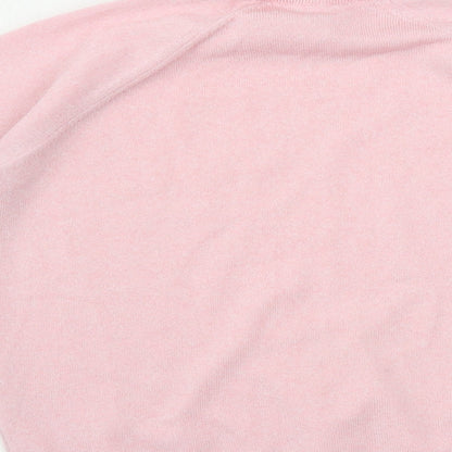 Womens UK Size 12 Preworn Pink Pullover Jumper