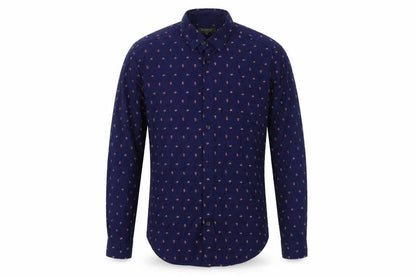 Mens UK Size S Marks and Spencer Blue  Button-Up Long Sleeve Casual Shirt