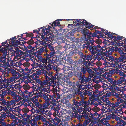 Womens UK Size L Papaya Blue Cardigan Jumper