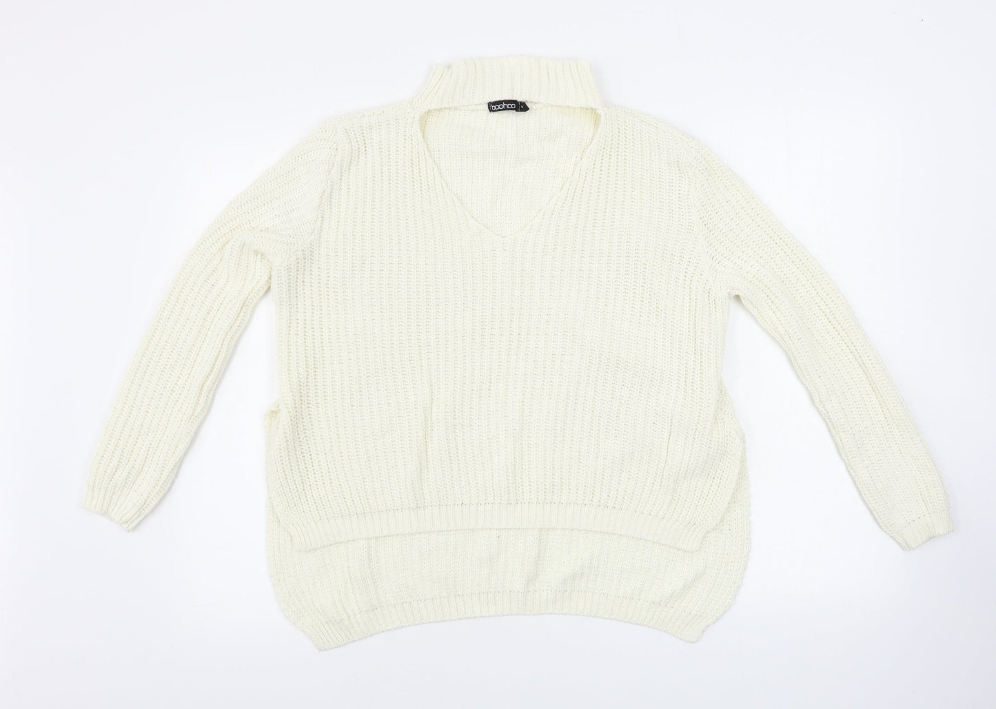 Boohoo  Womens Ivory   Pullover Jumper Size M
