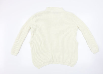 Boohoo  Womens Ivory   Pullover Jumper Size M