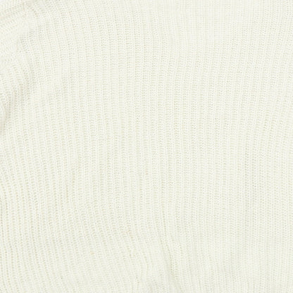 Boohoo  Womens Ivory   Pullover Jumper Size M