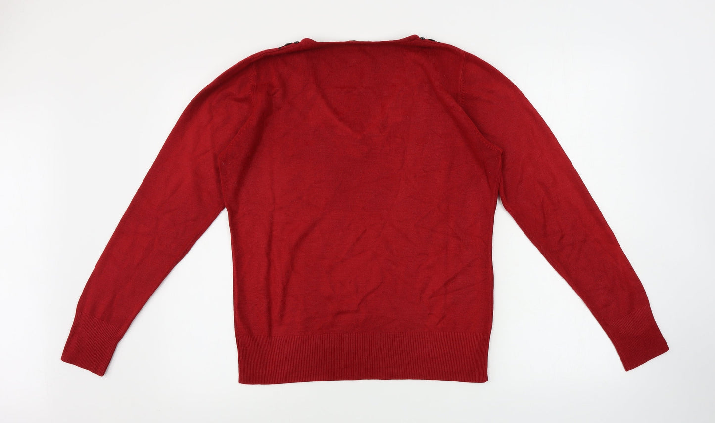 George Womens Red   Pullover Jumper Size 16
