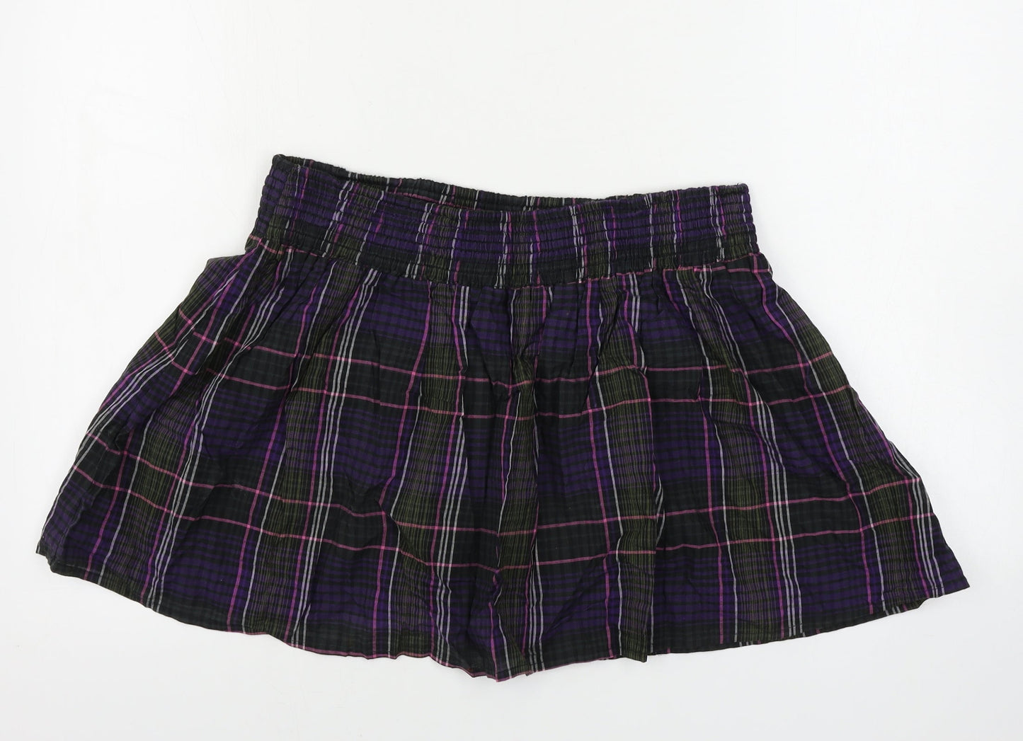 H&M Womens Black Check  A-Line Skirt Size 30 in