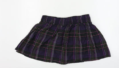 H&M Womens Black Check  A-Line Skirt Size 30 in
