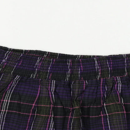 H&M Womens Black Check  A-Line Skirt Size 30 in