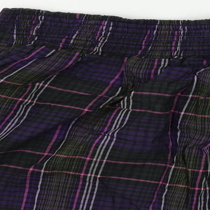 H&M Womens Black Check  A-Line Skirt Size 30 in