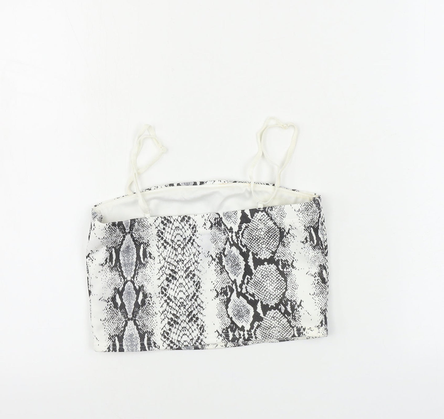 cameo rose    Womens White Animal Print  Basic Tank Size 8