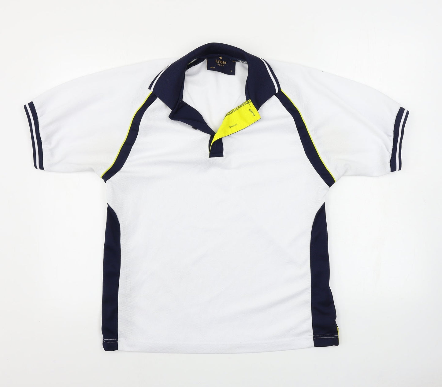 Uneek Mens White    Polo Size S