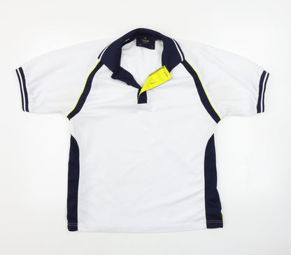 Uneek Mens White    Polo Size S