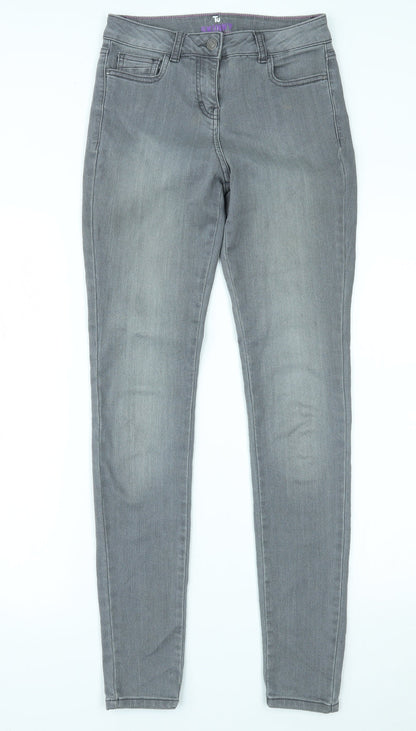 TU Womens Grey  Denim Skinny Jeans Size 8 L30 in
