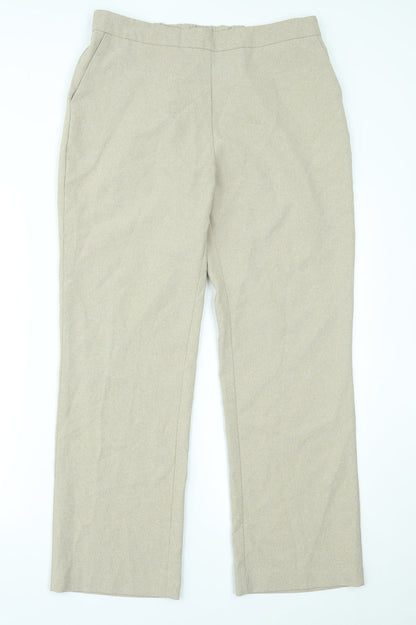Bonmarché Womens Beige   Trousers  Size 14 L28 in