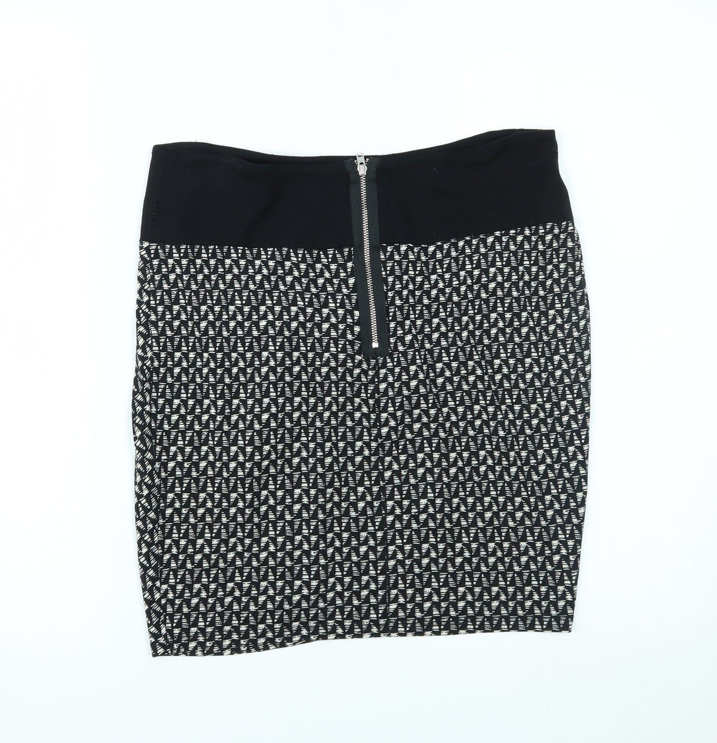 NEXT Womens Black Geometric  Maxi Skirt Size 6