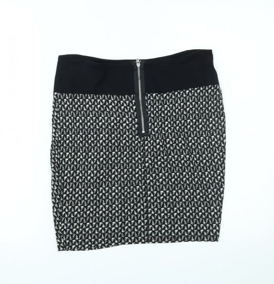 NEXT Womens Black Geometric  Maxi Skirt Size 6