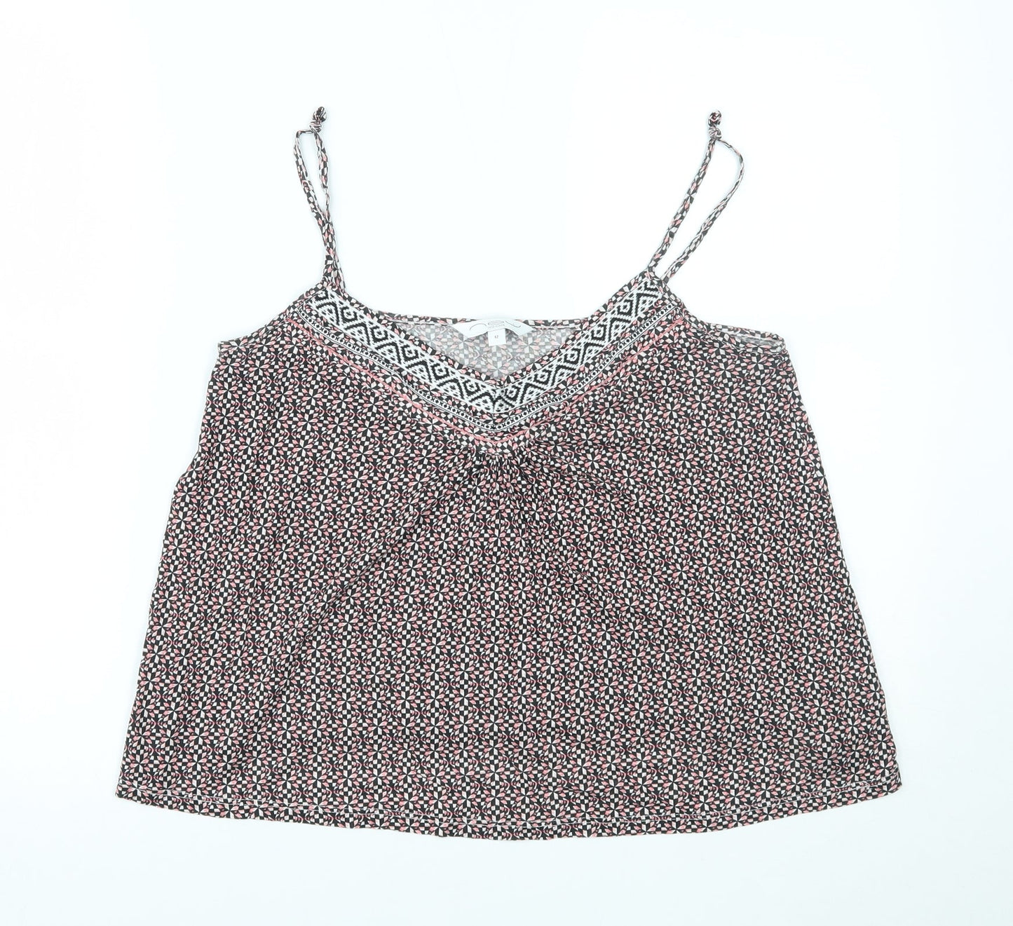 Womens UK Size 12 New Look Pink Cropped Tank
